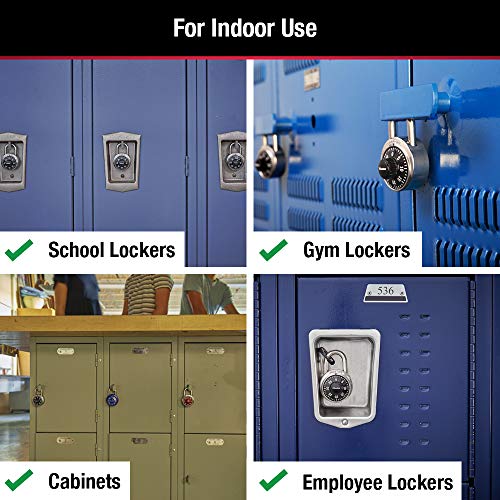 Master Lock 1500T Combination Padlock 2-Pack Black Indoor Locker Locks