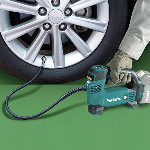 Makita DMP180ZX 18V LXT Cordless Inflator Tool Only - Teal with Accessories