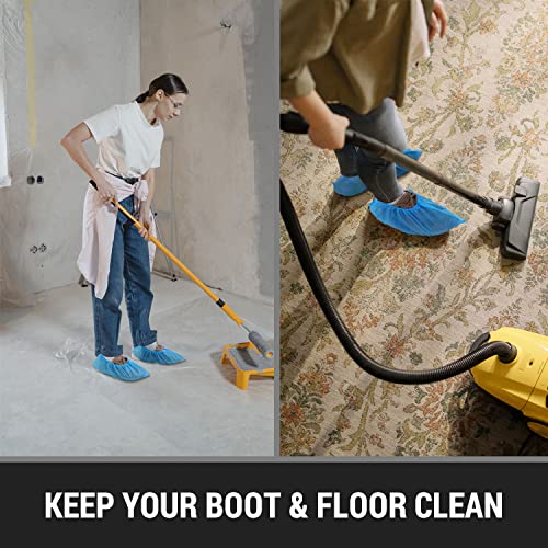 Shoe Covers Disposable Non Slip, 200 Pack (100 Pairs), Durable Non Woven Boot Covers for Indoors, One Size Fits Most