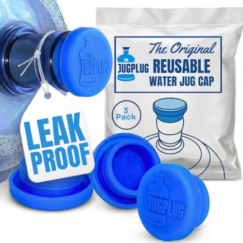 The Jug Plug V1 5 Gallon Water Jug Cap No Spill Reusable Silicone Lid