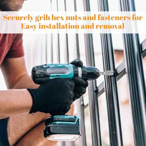 6 in 1 Hex Socket Adapter with H4 Shank, Hex Socket Set 2.5mm 3mm 3.5mm 4mm 4.5mm 5mm Metric 6 Point Power Nut Driver Drill Bit Set