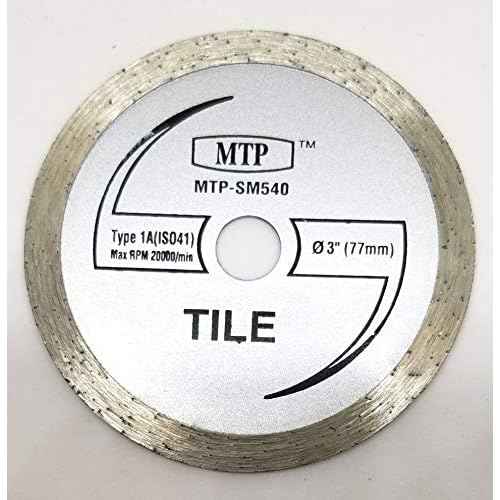 MTP Brand SM540 3" Wet Dry Continuous Diamond Circular Blade Compatible to use for Max Rotozip Saw Max Tiler Saw Max SM20 and Rotozip zipsaw RFS1000 (1) -7/16" Arbor