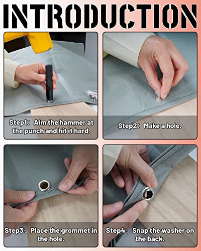 MoHern Multicolored 150-Piece Grommet & Eyelet Tool Kit for Leather & Fabric