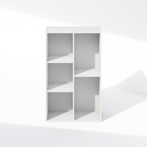 Furinno Reed 5-Cube Open Shelf Clothing & Closet Storage Organization, White