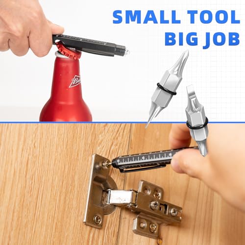 MaxLax 9-in-1 Multi-Tool Pen Gift Set - Father's Day Present with Pliers, Assembly and DisassemblyTools & Bottle Opener, Gifts for Men, Dads & Outdoorsmen - Great for Birthdays (Black+Black)