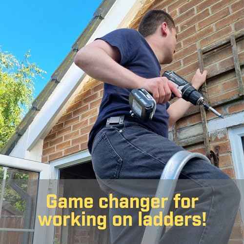 Holstery DriverMaster | Clip-On Tool Belt Drill Holder - Simple Hook Holster for Cordless Drill, Impact, Nailer, Tape Measure, or Any Tools with Hanger Clips