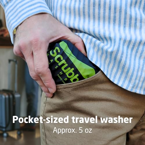 Scrubba Portable Wash Bag 5 oz Travel Clothes Washer with Patented Washboard Technology