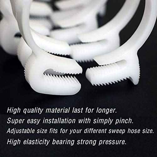 Quickun 1/2" Heavy Duty Double Snap Grip Nylon Hose Clamps Several Ratcheting Adjustable Clamp, 20 Packs