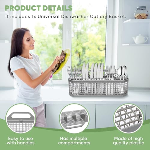 BIHARNT WD28X10128 Universal Dishwasher Silverware Basket - Fits GE/Whirlpool/Maytag