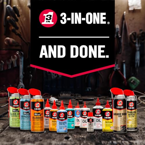3-IN-ONE Garage Door Lubricant 11 oz - 1-Pack with Smart Straw, Fast Drying