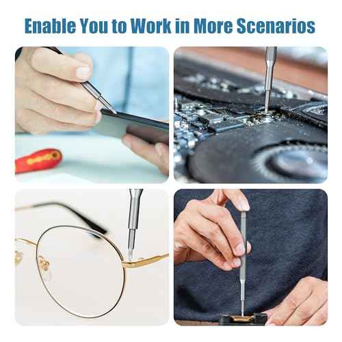 24-in-1 Professional Precision Magnetic Screwdriver Set, Small Screw Driver Set Kit for Fixing Electronics, Mini Tool Kits for Computer Repair, Phone, Watch, Laptop, PCs, Eyeglass- Alloy Tool Steel