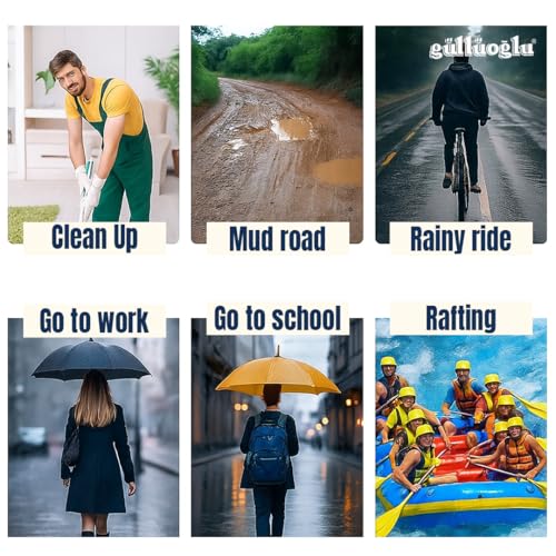 10 Pairs Waterproof Shoe Covers for Rain ? Disposable Plastic Rain Shoe Covers, Waterproof Boot Protector Non-Slip Overshoes for Indoor Outdoor Rain, Clear Rain & Mud Resistant Guards