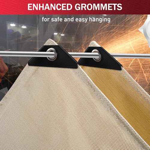 Fiberglass Welding Blanket 6x8 ft - 1022 ¡ÆF High Temp Insulation Blanket, 850 GSM Heavy Duty Fire Resistant Blankets, Heat Resistant Fabric for Industrial, Smoker, Camping, Grill