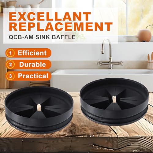 MMXIANG QCB-AM 3 3/8" Garbage Disposal Stopper – 2 Pack, Silicone Splash Guard for In.SinkErator Evolution