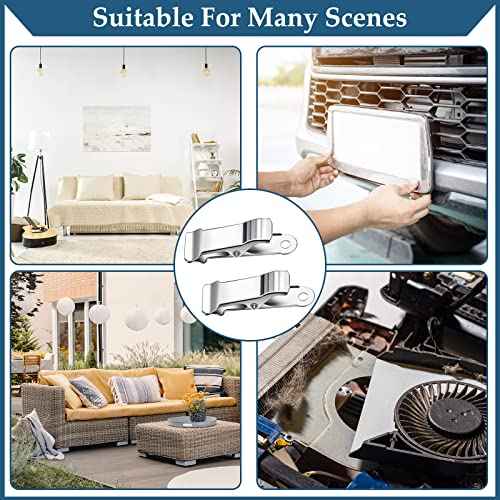 20 Pcs Metal Mini Clamps Mini Spring Clamp Crocodile Alligator Clips 1/2 Inch Wide for Work, Smooth Jaw, 5/16 Inch Capacity (Silver)