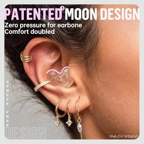 Ear Plugs for Noise Reduction Hearing Ear Protection, 33dB Reusable Earplugs for Work, Deep Focus, Travel and Noise Sensitivity,10 Ear Tips in XS/S/M/L/Double Layer