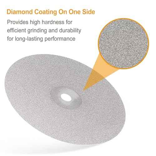 HARFINGTON Diamond Flat Lap Disc Set 6" x 1/2" Arbor 120/240/600/1000/1200/1500/2000/2500/3000 Grit Abrasive Wheel Lapping for Grinding Sanding Ceramics, Glass, Stones