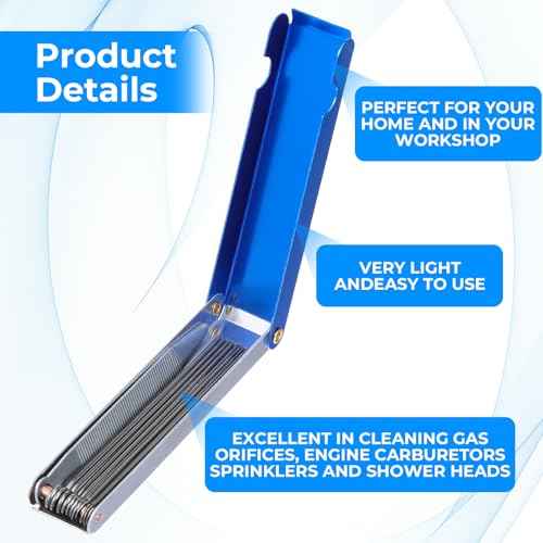 Cutting Torch Tip Cleaner Welding Tools Set, 4 PCS Welding Tip Cleaner Tool Kit Cutting Torch Cleaning Tips Cleaners Set Stainless Steel Carburetor Jet Cleaners for Engine Sprinklers Shower Heads