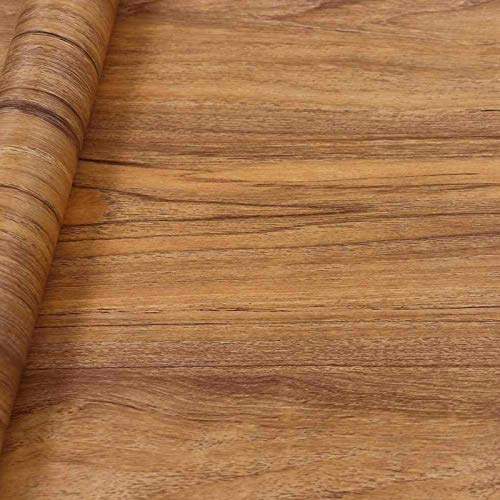 COSNIGHT Brown Wood Grain Contact Paper for Countertops - Peel & Stick Wallpaper, 15.7" x 118"