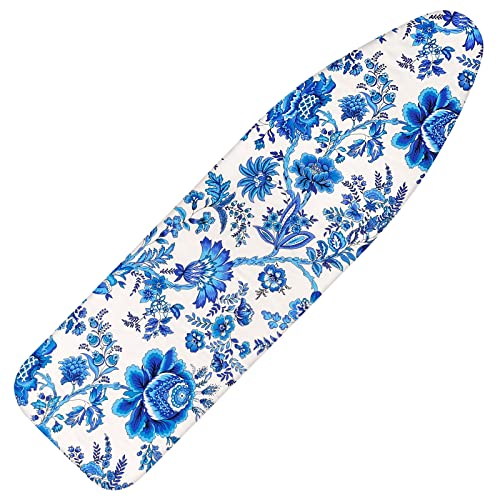Memeaty Celadon 15x54 inch Ironing Board Cover and Pad, Elastic Edge with Thicker Padding