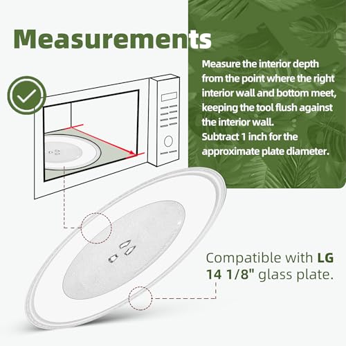 Gemroom 14.2 inch LG Microwave Turntable Plate - 14.2" Glass Replacement Part