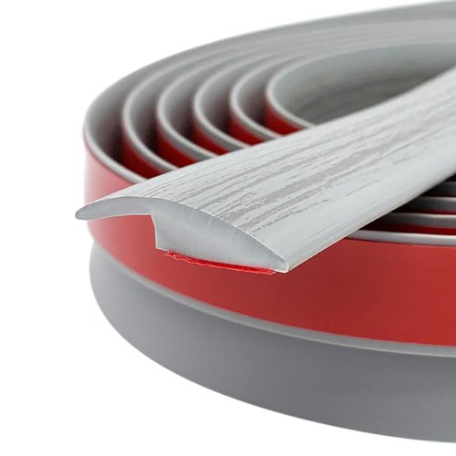 Tintvent Carpet Floor Transition Strip, Self-Adhesive Carpet to Tile Transition Edging Trim Suitable for Door Threshold/Wood Floor, Cover Height Within 5mm – Gray(10Ft)