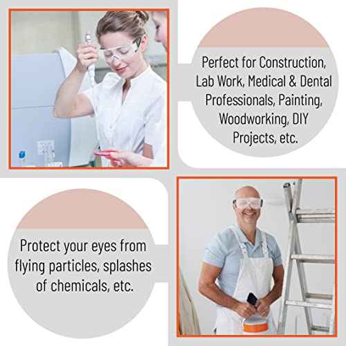 UNCO- Safety Goggles Over Glasses, Protective Goggles, Safety Goggles Anti Fog, Work, Safety Glasses Over