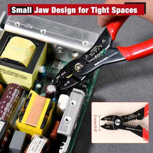 4-in-1 Multi Purpose Electricians Pliers with Wire Cutter, Crimper, Gripper, Stripper| 7" Compact Wire Stripper| Professional Wire Crimping Tool for 12-20 AWG Insulated & Non-Insulated Wires