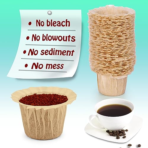 Irmidi 100 Disposable K Cup Filters for Keurig 1.0/2.0 - Natural
