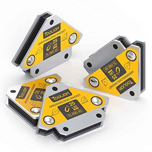 TOOLIOM Arrow Welding Magnets 4pcs 25 LB Strong Hold Magnetic Welding Holder Welder Magnet Set Welding Accessories