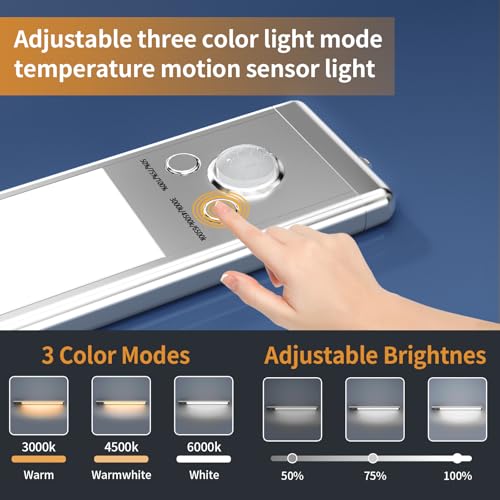 Soul Link 2-Pack 9.5" 76-LED Motion Sensor Under Cabinet Lights,