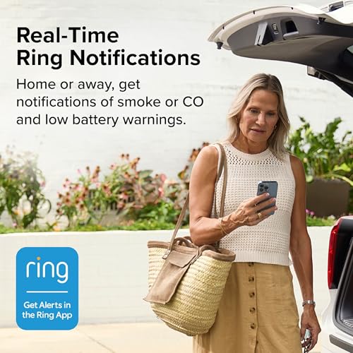 Kidde Smart Smoke & CO Detector with Ring, AA Battery Powered, RGCUDR-RW