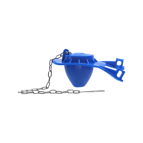 KUMGROT 2 Pcs Blue Universal Toilet Stopper Flapper Tank Flusher Replacement Kit Soft Durable PVC Toilet Flappers with Stainless Steel Chain, 3"