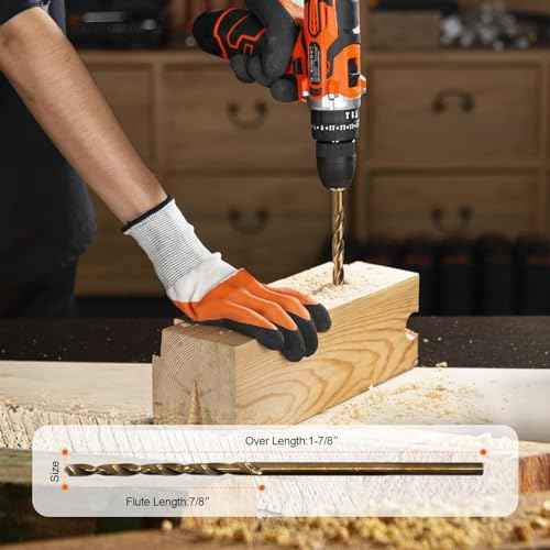 Luckyway 1/16" Cobalt Drill Bit (20 Pcs), Jobber Length Twist Drill Bit Set for Hard Metal, Stainless Steel, Cast Iron, Wood and Plastic, with Storage Case