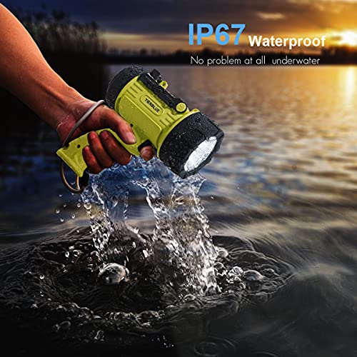 YIERBLUE Rechargeable Fluorescent Spotlight Flashlight 1000ft Waterproof LED