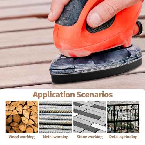 8 PCS Mouse Detail Sanding Interface Pad Hook and Loop, Triangle Sanding Pad with 5 Holes, Come with Triangle Mouse Sandpaper 60 100 120 240 Grit, for Mouse Sander Sandpaper Backing Pad