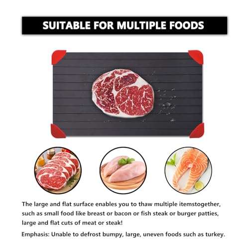 YUNDOOG Large 14x8in Defrosting Tray - Natural Heat Thawing Plate, 13.6 x 7.8 x 0.8 in