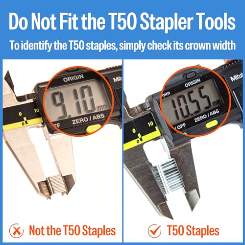 Meite 71/10 22 Gauge Marine Stainless Steel Upholstery Staples - 1 Pack, 3/8-Inch Crown & Length, 10,000 Counts
