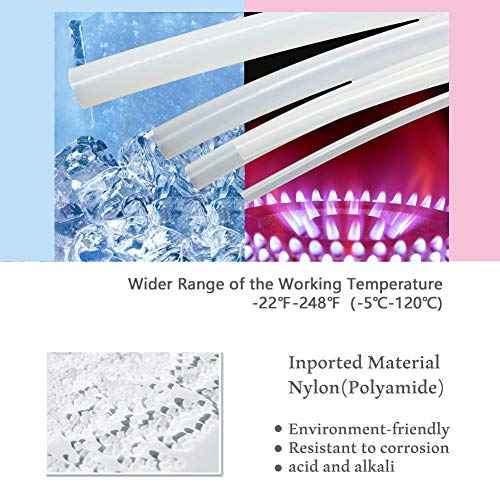 Beduan 4 mm OD Pneumatic Air Line Tubing Nylon Air Hose for Fluid Transfer or Air Brake System 32.8ft (Clear)