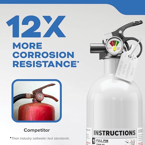 Kidde Marine Fire Extinguisher for Jet Skis 5-B:C, 2 lb. Corrosion-Resistant