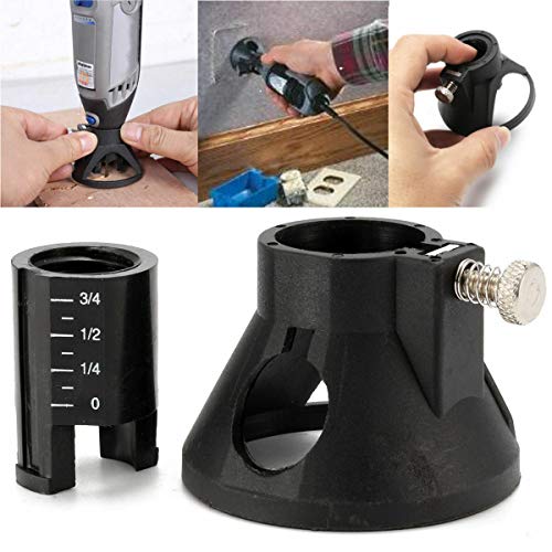 Rotary Multi Tool Cutting Guide Attachment Kit with HSS Router Drill Bits Set,11 Pcs