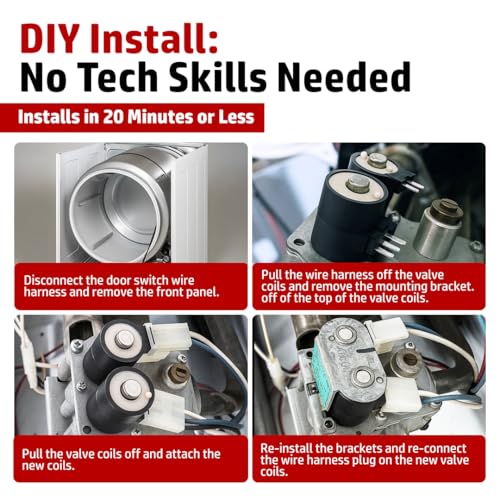 DR Quality 279834 Gas Dryer Ignition Coils Kit – Replacement Valve Solenoid