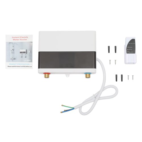 Jiabailie Mini Electric Tankless Water Heater,4000W 110V Constant Temperature Instant Hot Water Heater w/Remote Control Touch Display Screen Hot Water Heater for Home Kitchen bathrooms hotels 86-131℉