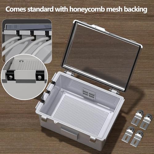 ANIMACYN Clear Cover ABS Waterproof Electrical Junction Box 11.8x7.9x5.1 inch Ventilated IP65 Indoor/Outdoor