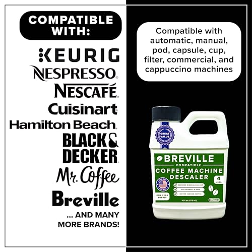 Tillbrook Breville Descaler for Espresso Machines – 1 Year Supply, 4 Uses