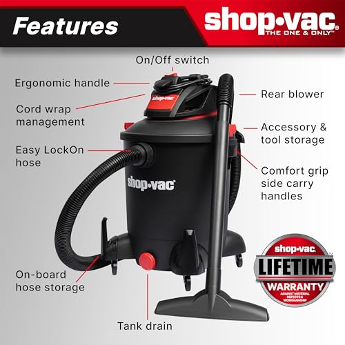 Shop-Vac 10 Gallon 4.5 Peak HP Wet Dry Vacuum Cleaner with Blower