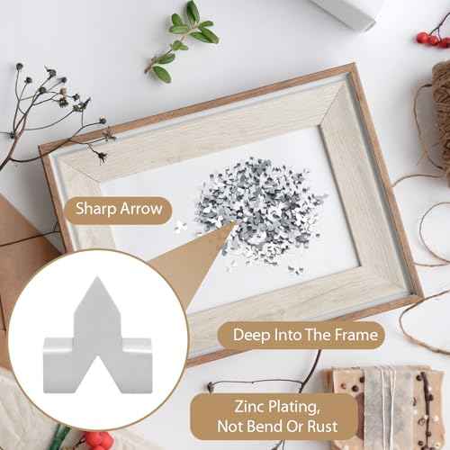 300 Pcs Glazing Push Points, Zinc Plated Rust-Resistant Glazier Points for Picture Framing, Glass Installation, Cross Stitch Art and Window Glazing