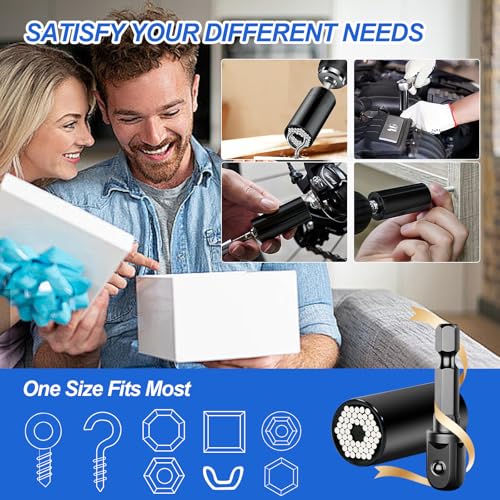 Christmas Stocking Stuffers Gifts for Adults Men Dad, Universal Socket Tools & Snowflake Tool, White Elephant Christmas Gifts for Who Have Everything Dad Boyfriend Husband Tools for Cool Gadgets