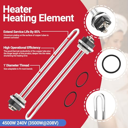 NISHCON EWH-01 Electric Water Heater Tune-Up Kit with 2 Elements & Thermostats