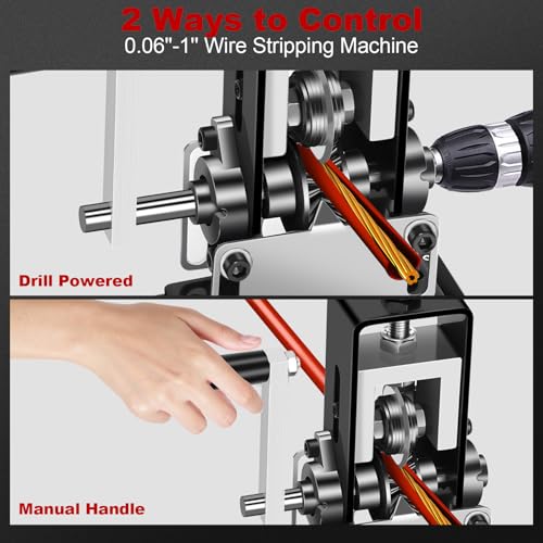 EXKRAEFT Single Blade Manual Wire Stripping Machine, Gauge 0.06-1''